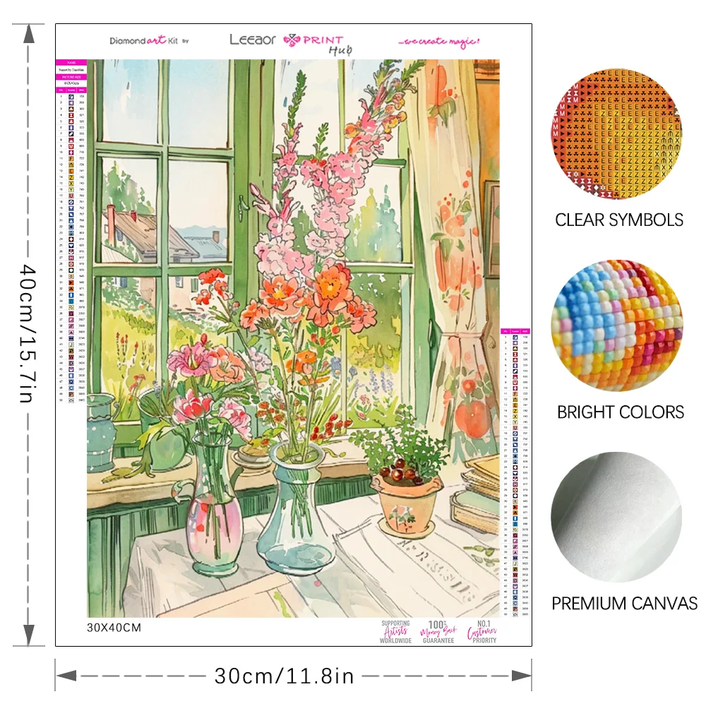 New 2024 Diamond Painting Embroidery Flower Wall Colorful Landscape Handmade Cross Stitch Kit Rhinestone Mosaic Home Decor Gifts