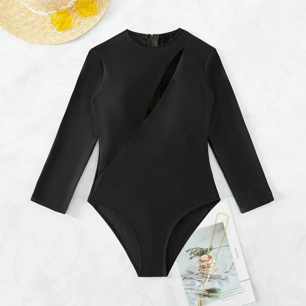 Lady Hollow Out ชุดว่ายน้ำชุดว่ายน้ำ Monokini Beach Monokini