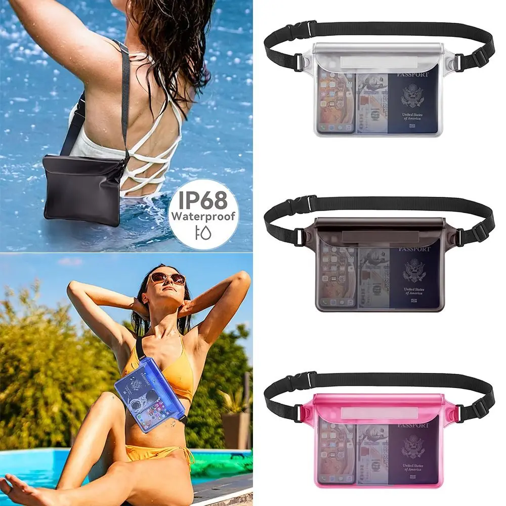 

New PVC Cell Phone Bag Large Capacity Touch Screen Touch Screen Storage Bag Waterproof Waist Pack Diving