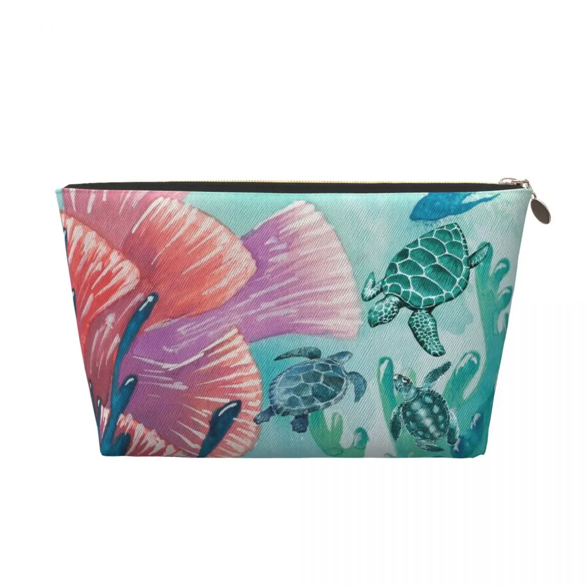 Custom Ocean Sea Turtle Makeup Bag Women Travel Cosmetic Organizer Cute Storage Toiletry Bags