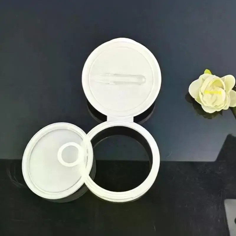 Makeup Remover Pad Jar With Tweezers Round Clear Container Jars Empty Bottle Wide Mouth Flap Bottle Storage Lotion
