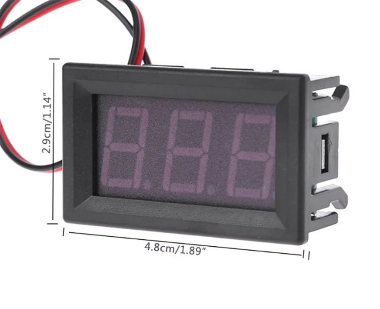 Two line DC voltage meter head DC5V-120V reverse protection 0.56-inch LED digital display component