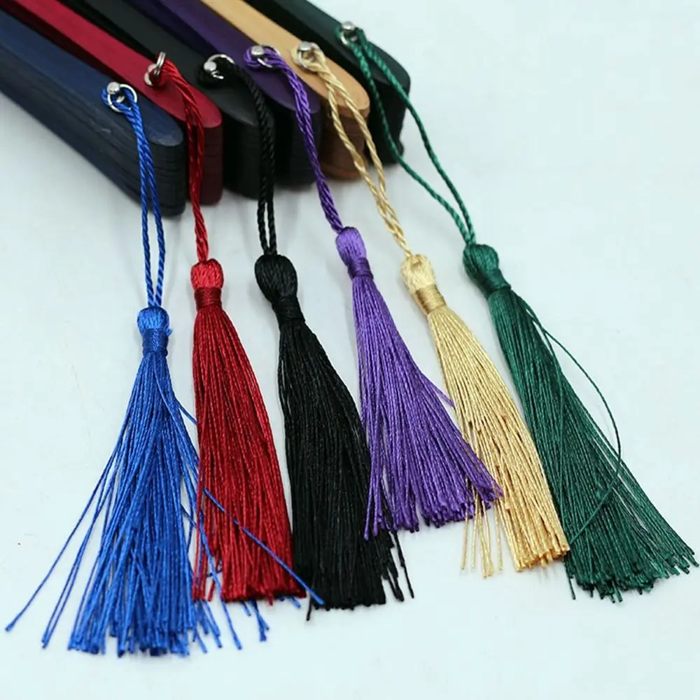 Fashion Chinese Style Bamboo Folding Fan Handmade Multi Color Han Fu Dance with Tassel Carving Dancing Fan for Home