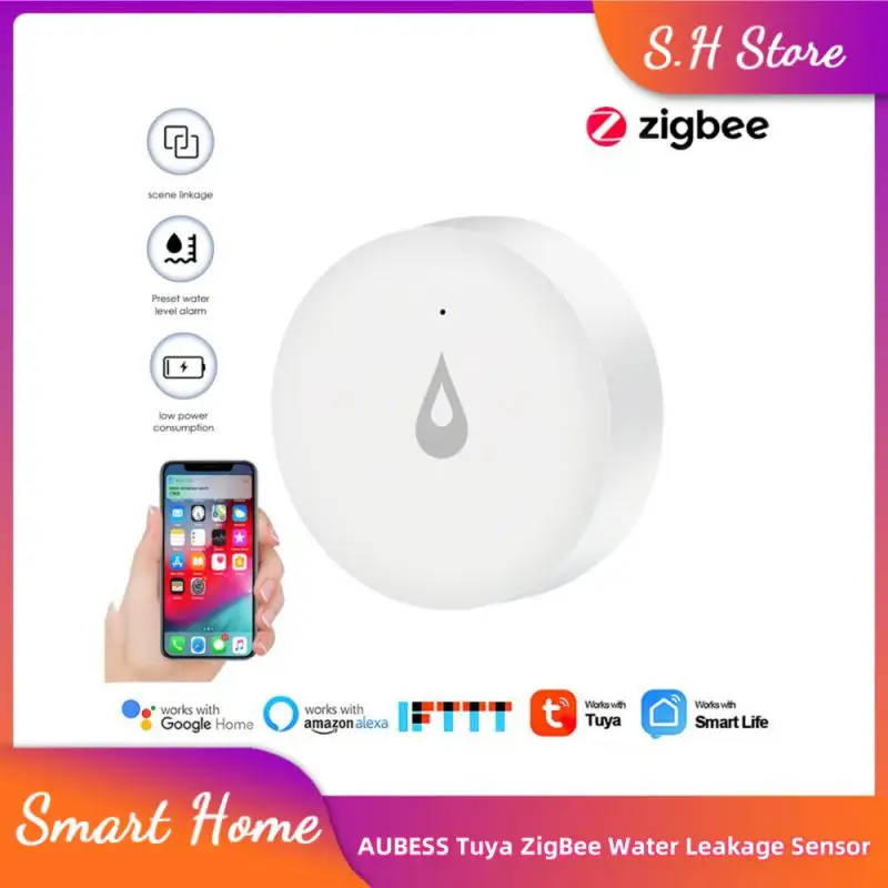 

Flood Sensor Tuya ZigBee/Wifi Water Leak Detector Tank Full Water Linkage Alarm Immersion Sensor Smart LifeAPP Remote Monitoring