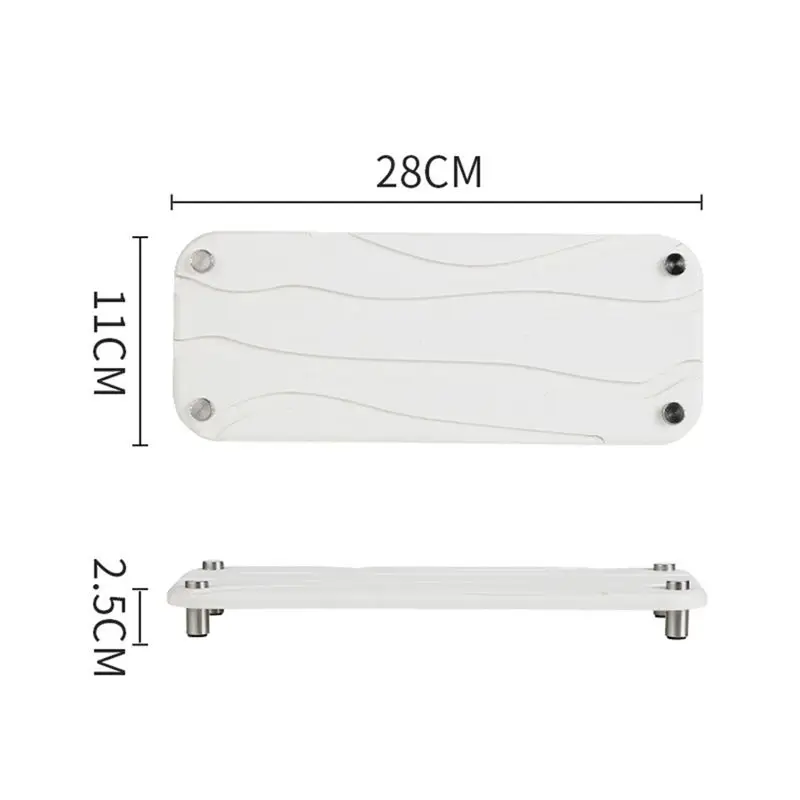 【ELEVATE LIFE】Home Sink Box with Grooves,Stainless Steel Feet with Rubber Bottom, Water Absorbing Stone Used for Toiletries Whit