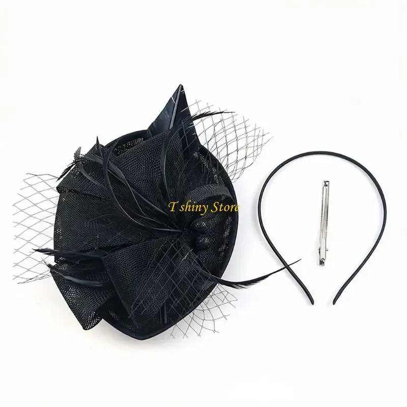 

N58F Breathable Adorned Cloche Hat For Women Lightweight Design For Weddings And Garden Parties