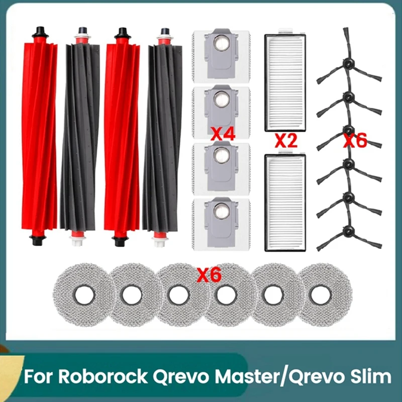 

Комплект аксессуаров для робота-пылесоса Qrevo Master/Slim S, основная боковая щетка, фильтры HEPA, накладка для швабры, мешки для пыли-VVNB