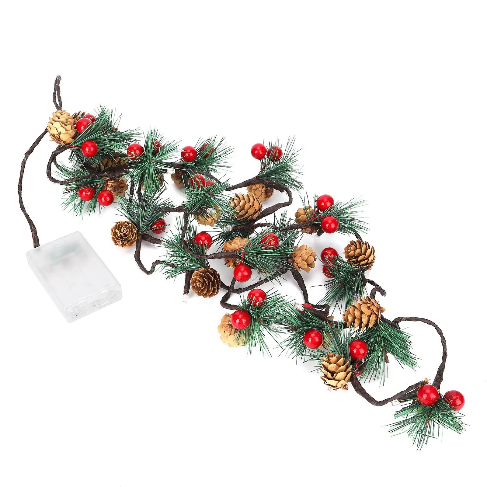 

2M Pine Cone String Lights – 20 LED Christmas Decor for Wreaths, Trees, and Garlands