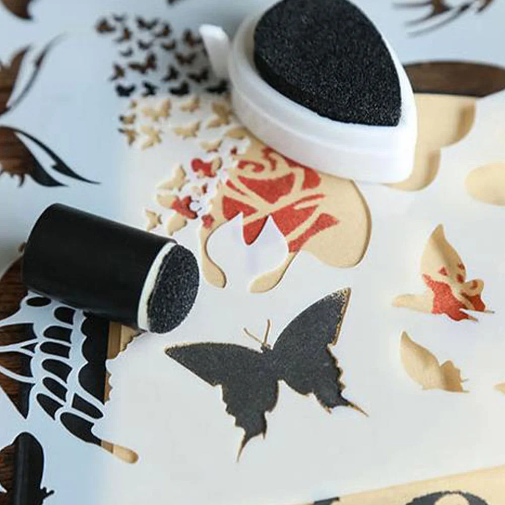 6 Pcs Finger Cot Applicator Washable Paint Painting Dauber Multi-function Sponge Ink Drawing Accessory Pvc Child Portable