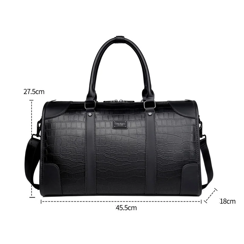 2023 New Fashion Men\'s Alligator Crocodile Pattern pu Leather Travel Bags Handbags Men Shoulder Bag Messenger Luggage Laptop Bag