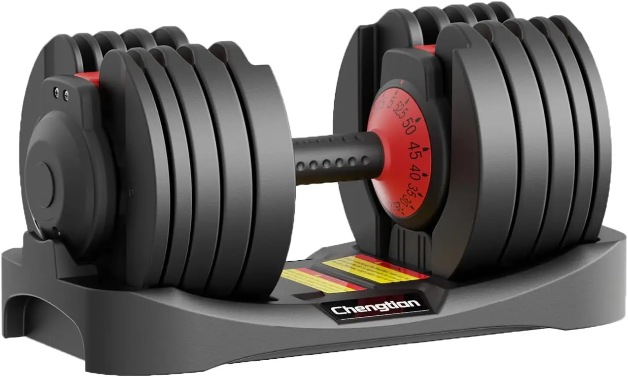 

Adjustable Dumbbells 25/52.5 lbs, 9/15 in - Adjustable Weight Dumbbell Set for Full Body Exercise Training Fitness Workout in Ho