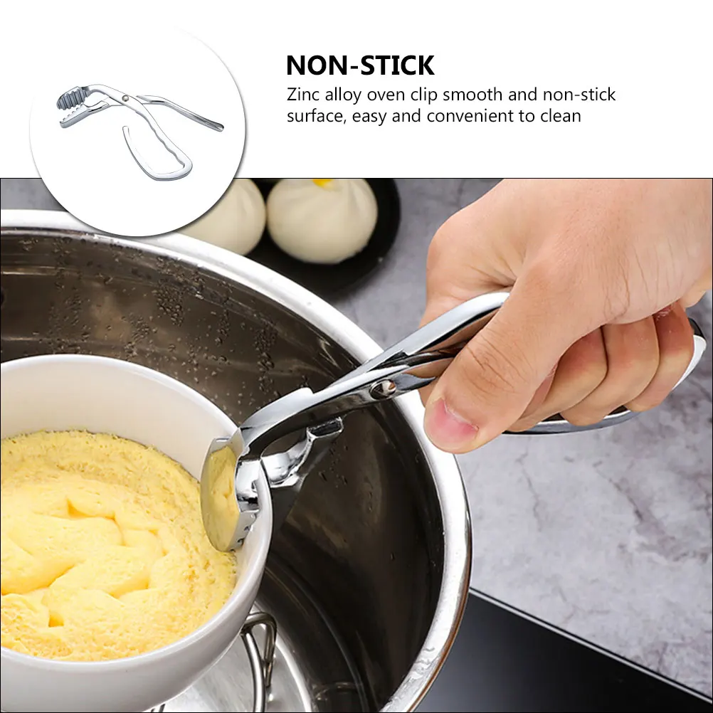 

Zinc Alloy Anti scalding Clip Plate Bowl Holder Microwave Steamer Drainer Smooth Non stick Surface Cleaning Hot Pot Gripper