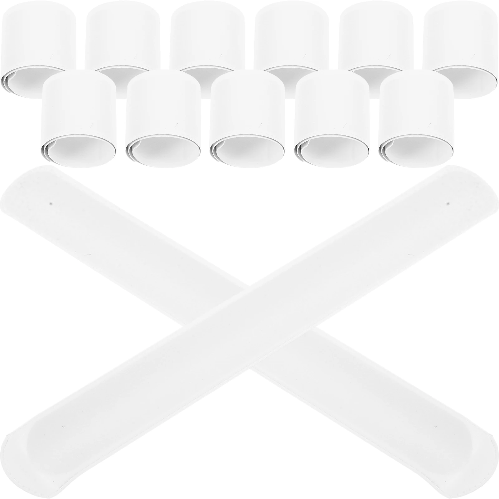 

20PCS DIY Snap Bracelets Blank White PVC Kids Graffiti Drawing Elastic Durable Fashionable Birthday Party Gifts
