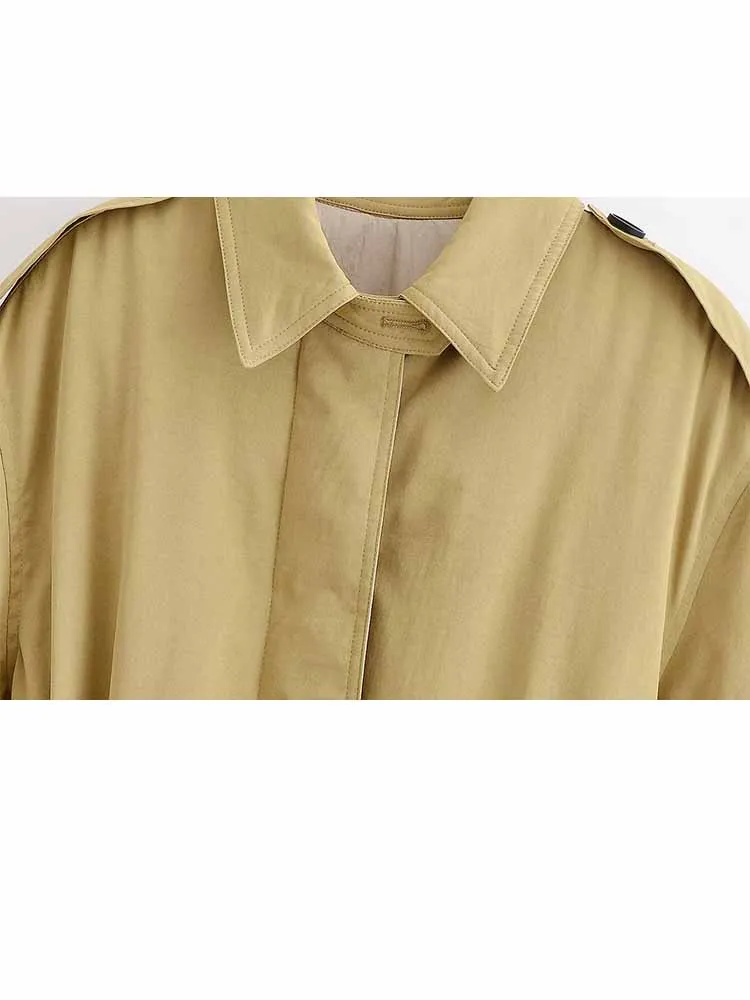 HH امرأة الشتاء موضة التلبيب حزام جيب الديكور بلون طويل الأكمام أزرار ملابس قطنية سترات التنقل الإناث #3