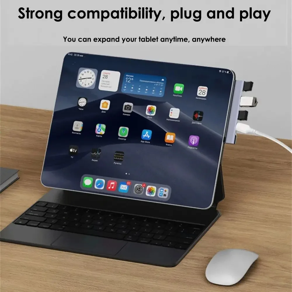KEBIDUMEI 4-Port USB 3.0 Hub Typ C zu PD 60W USB 3.0 2.0 Hub OTG Adapter USB C Dockingstation USB Splitter für Tablet Macbook – Detail 5