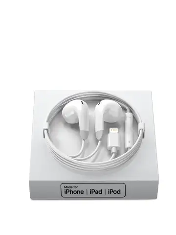 Original Wired Lightning Earphones For Apple iPhone 14 13 12 11 Pro Max Mini X XS XR X 7 8 6 Plus SE 2020 Headphones Accessories