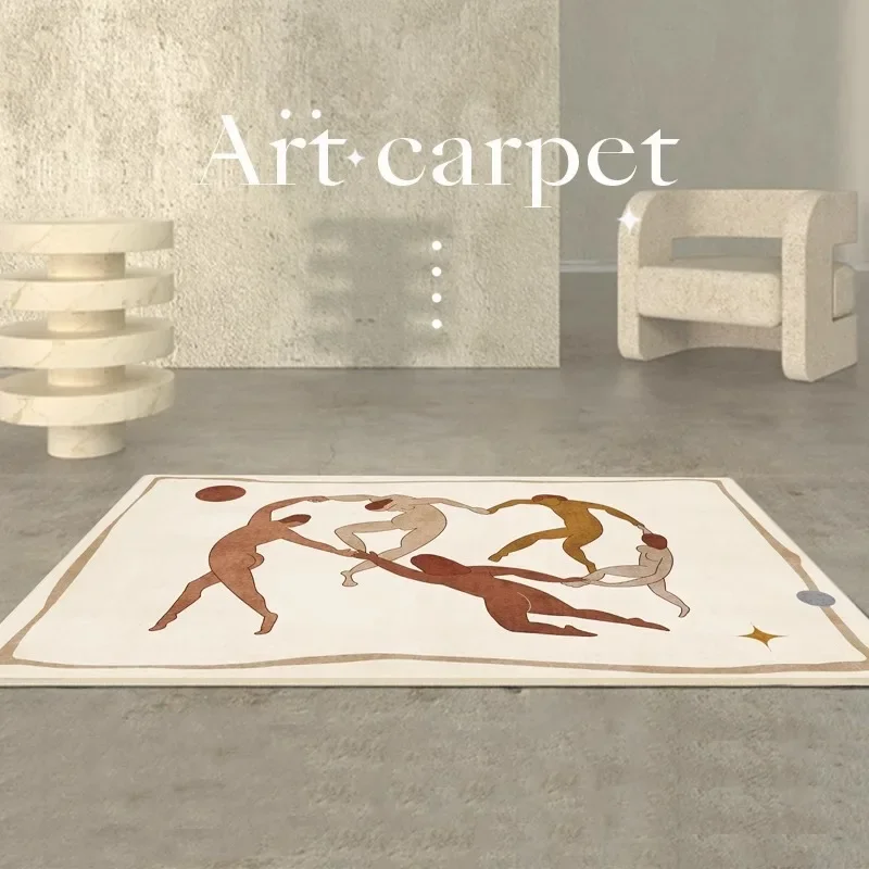 

Illustration Living Room Carpet IG Designer Art Decor Floor Mats Christmas Gift Japanese Simple Velvet Bedroom Plush Rugs Ковер