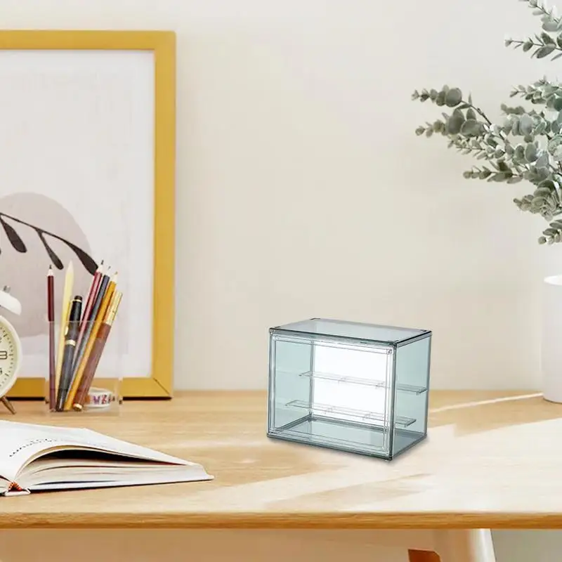 Caso de exibição clara para Figuras, bancada Display Storage Box, Dustproof Showcase, Estátua Organizador, Collectibles