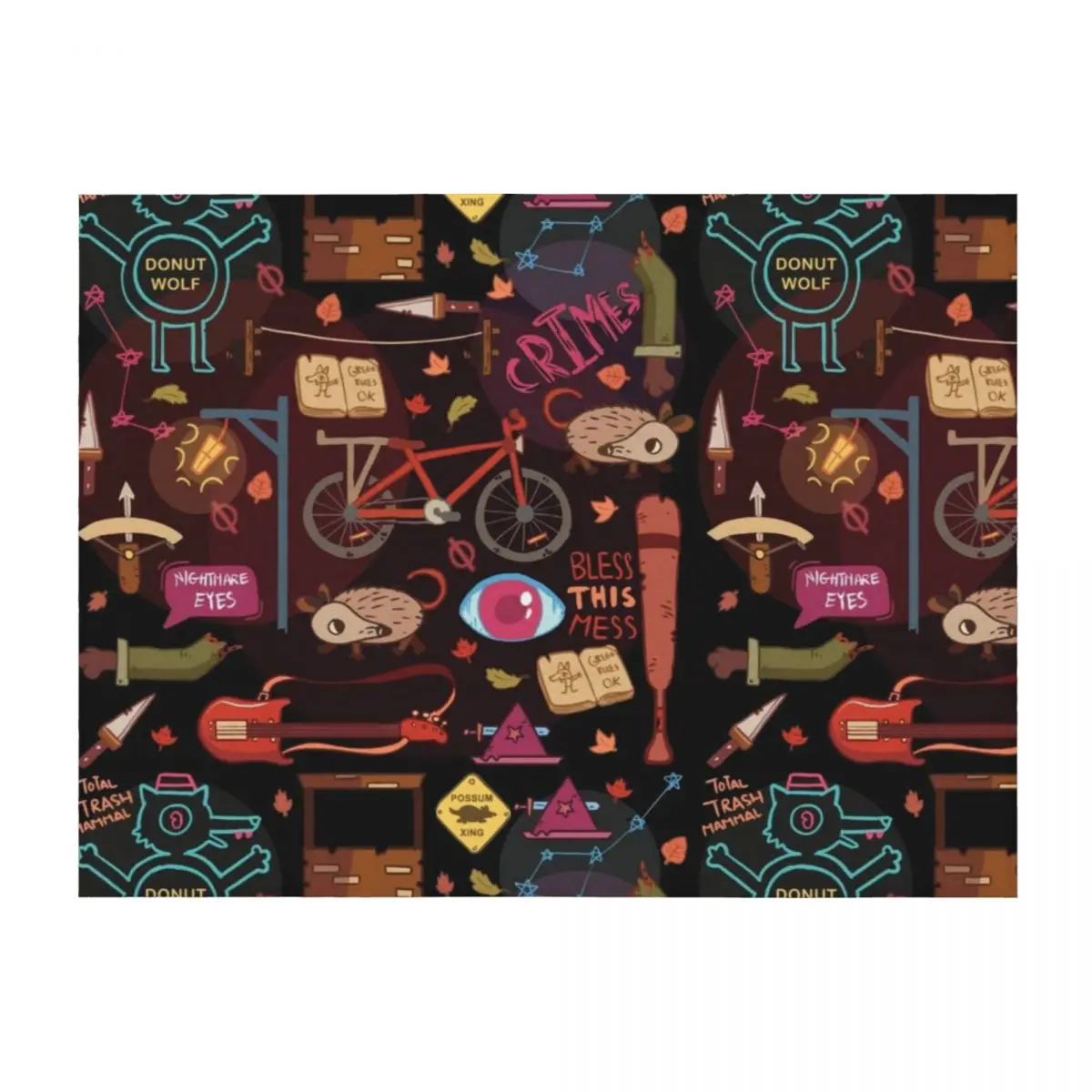 

Night in the Woods Weird Autumn Pattern Throw Blanket Blankets For Baby decorative Furrys Blankets
