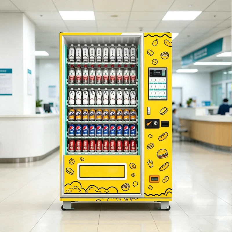 Snack and Drink Vending Machine 21.5 HD Touch Screen Adjustable Channels Custom Logo for Supermarket Mall Custom