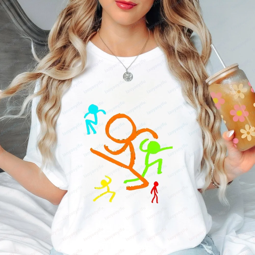 Alan Becker Comic Summer Trend Y2K Harajuku Short-sleeved Men's and Women's Round-neck Shirt Comfortable T-shirt