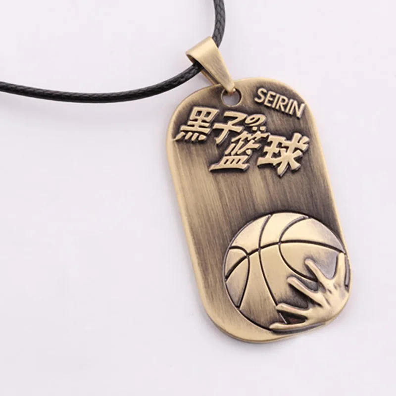 Vintage Kuroko's Basketball Pendant Necklace for Men Women Kuroko Tetsuya Choker Necklaces Dog Tag Anime Fans Cosplay Jewelry