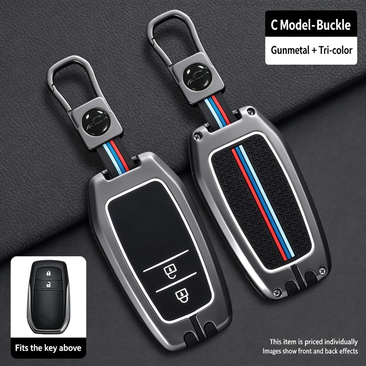Zinc Alloy Car Key Cover Case For Toyota RAV4 Highland Coralla Hilux Fortuner Land Cruiser Camry Crown Keychain Accessories