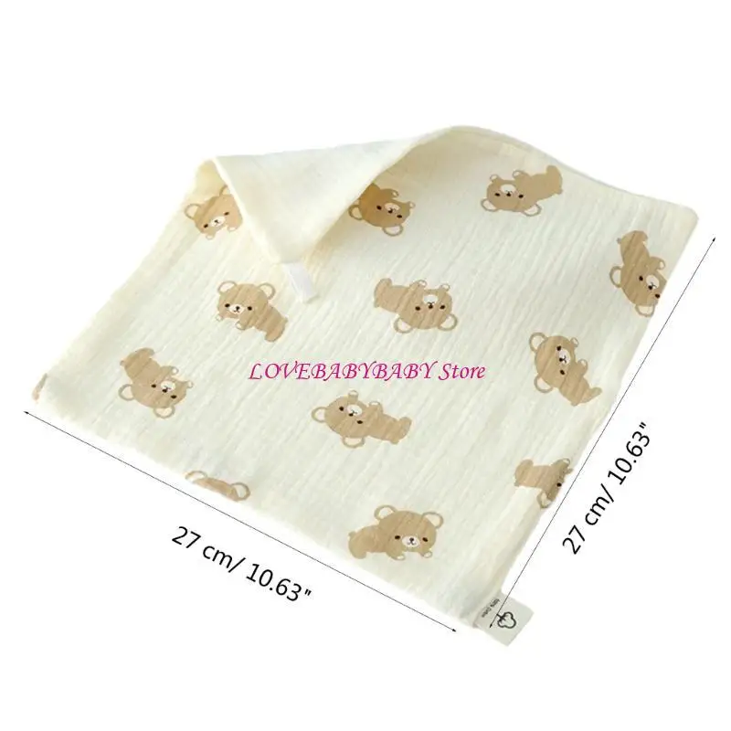 ผ้าขนหนูทารกแรกเกิดที่ใช้ซ้ำได้นุ่ม 4 ชั้นการ์ตูนเด็กซักผ้าฝักบัวของขวัญ 4xbc