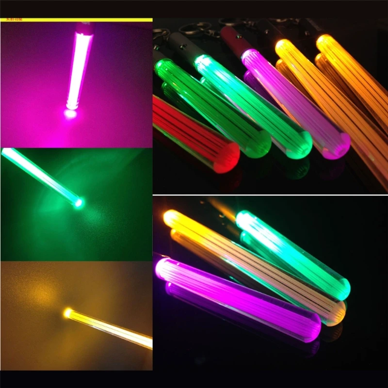 Light up Keychains Glow Pen LED Light Glow for Creative Keychains Lightsaber for Key Chain Bag Accessories N0HC