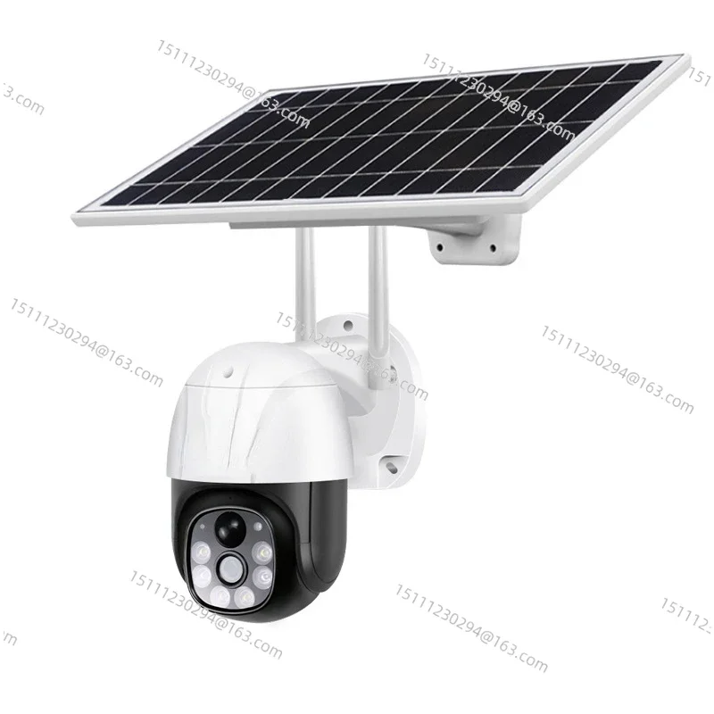 Outdoor solar 4G monitoring camera night vision full-color high-definition home intelligent low-power V380 camera