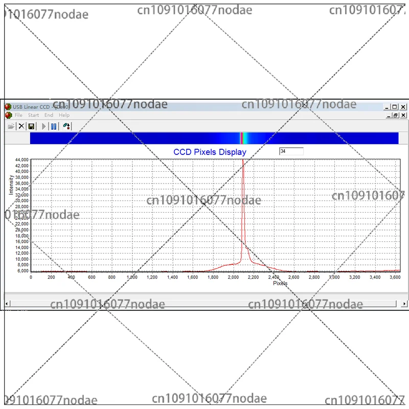 USB Linear Array CCD TCD1304, 50 Frames Per Second,Integration 200us-20ms/10us-1ms Optional