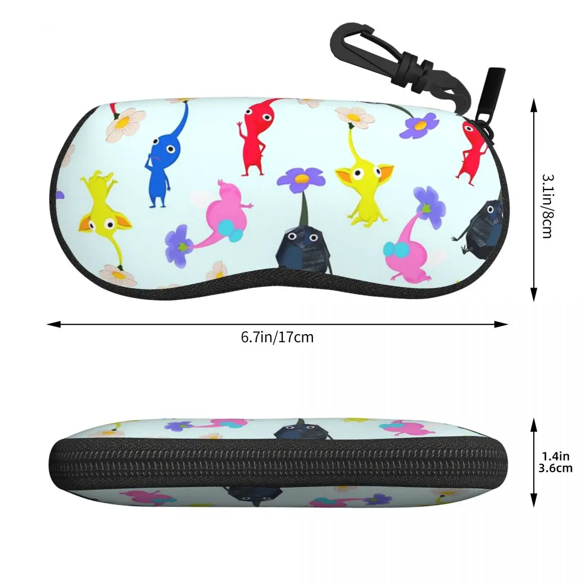 Pikmin Shell Glasses Case Portable Sunglasses Box Women Men Soft Eyeglasses Bag Pouch