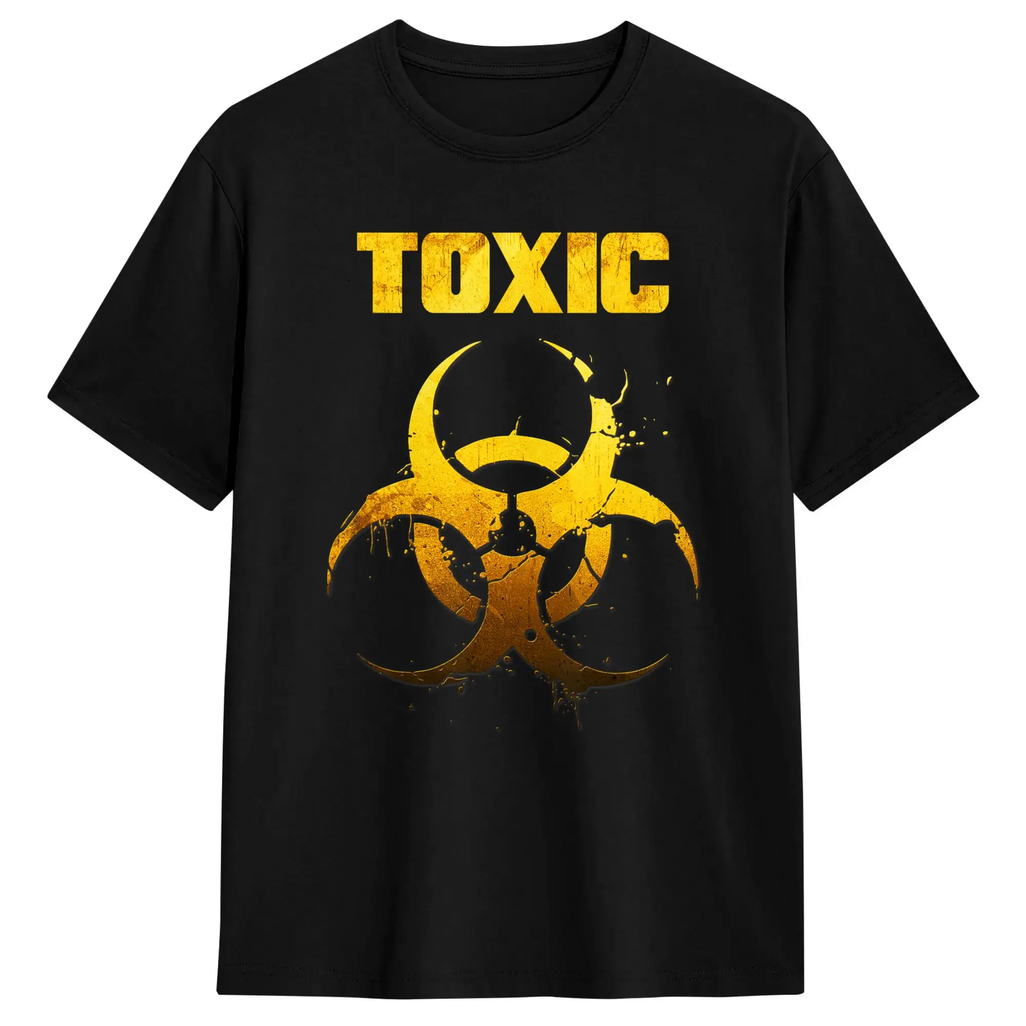 Danger Toxic Biohazard Symbol Cotton T Shirt For Couple Summer  Y2K Funny T-Shirts Leisure Tee Shirt Oversized Wholesale Clothes