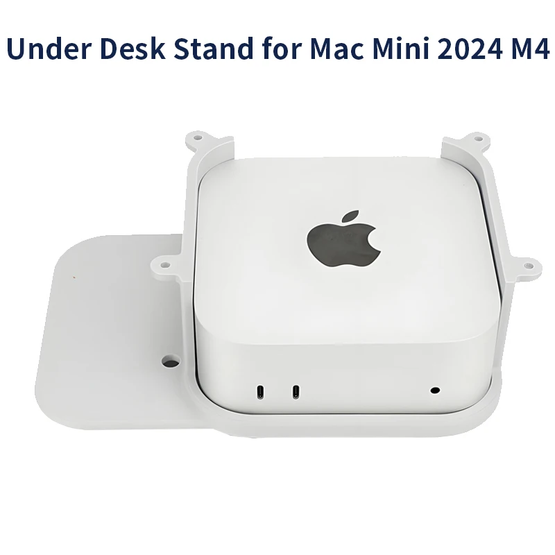 Under Desk Stand for Mac Mini 2024 M4/M4 Pro, for Mac mini M4 Under Desk Mounting Stand Case with Screws Accessories