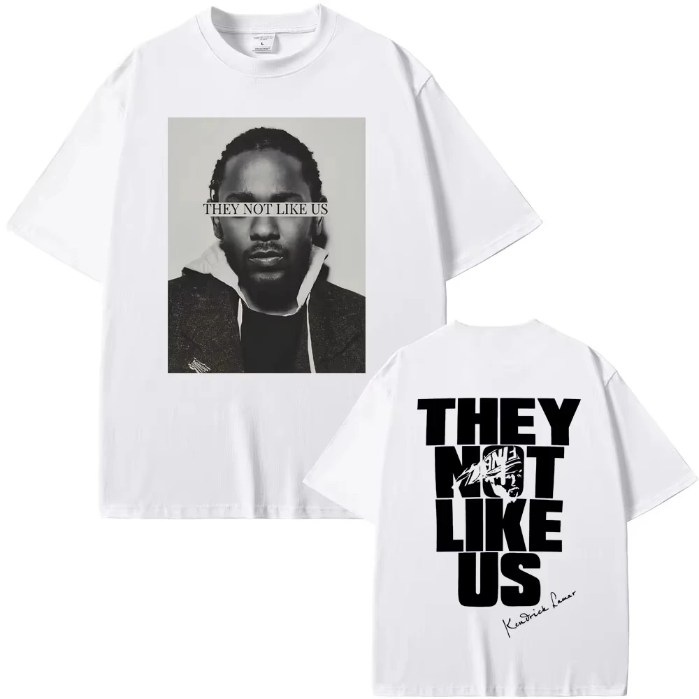 Summer Men's Cotton Vintage T Shirt Rapper Kendrick Lamar They Not Like Us T-shirts Men Women Fashion Hip Hop Oversized T-shirts