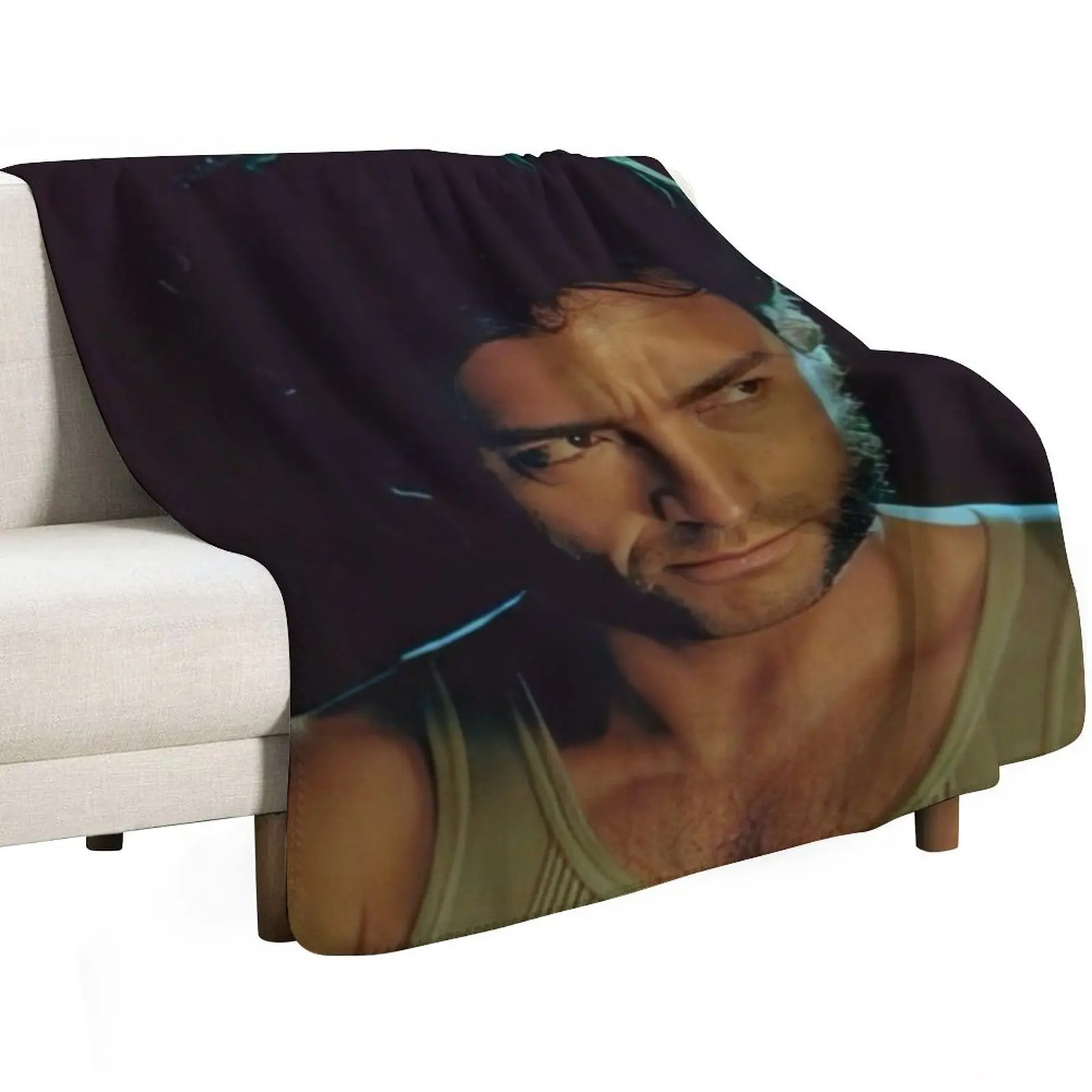 Hugh jackman Throw Blanket Furry Stuffeds Designers Decorative Throw Cute Heavy Blankets