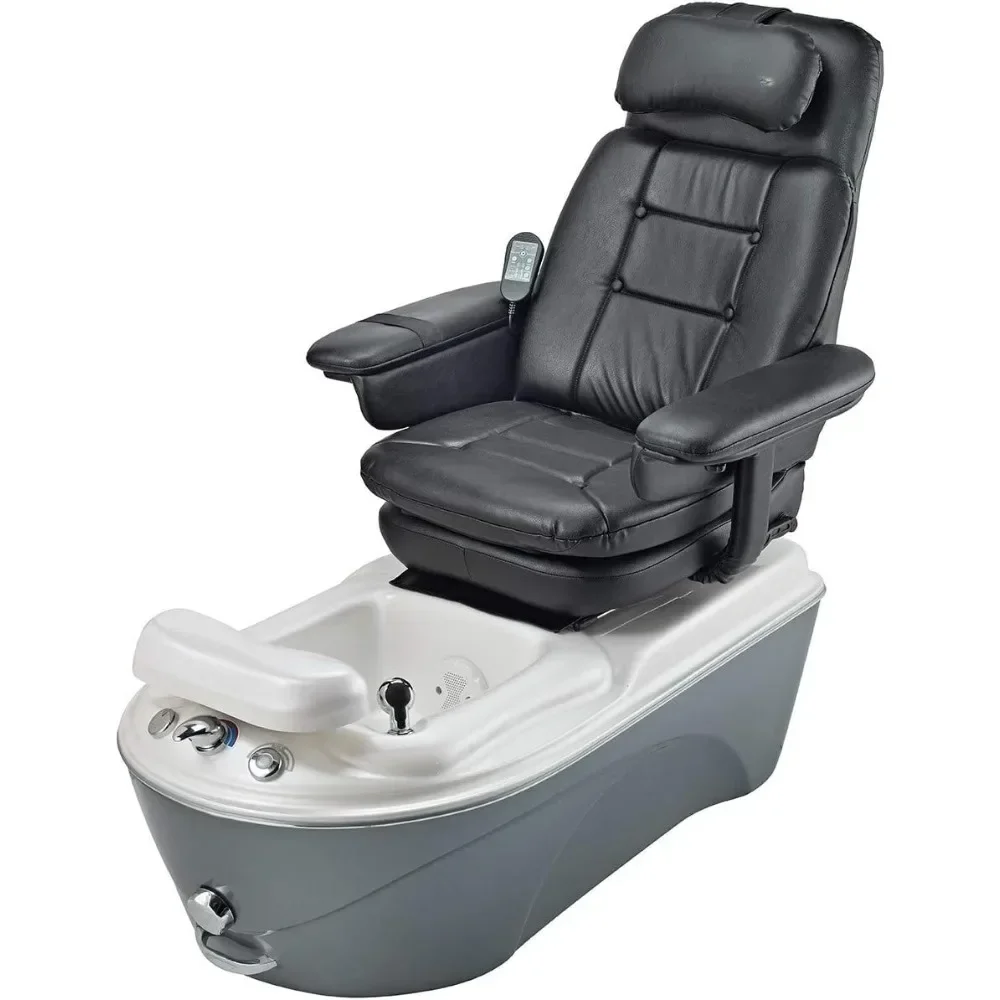 

PS94 Professional Pedicure Spa for Salons & Spas, Overflow Drainage System & LED Lights, Black Chair, PIB-PS-94, Pedicure Chairs