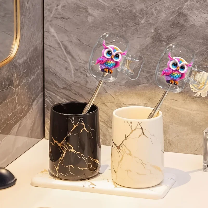 2pcs Owl Portable Toothbrush Head Cover Space-Saving Toothbrush Protector Ideal for Home And Business Travel Gift for Lady