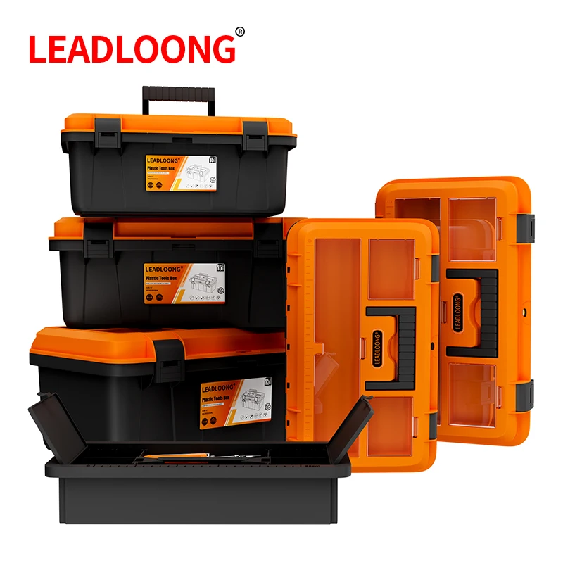 17 Inch Double-Layer Multifunctional Plastic Tool Storage Box | Heavy-Duty & Portable | for Electricians, Mechanics, Hardware