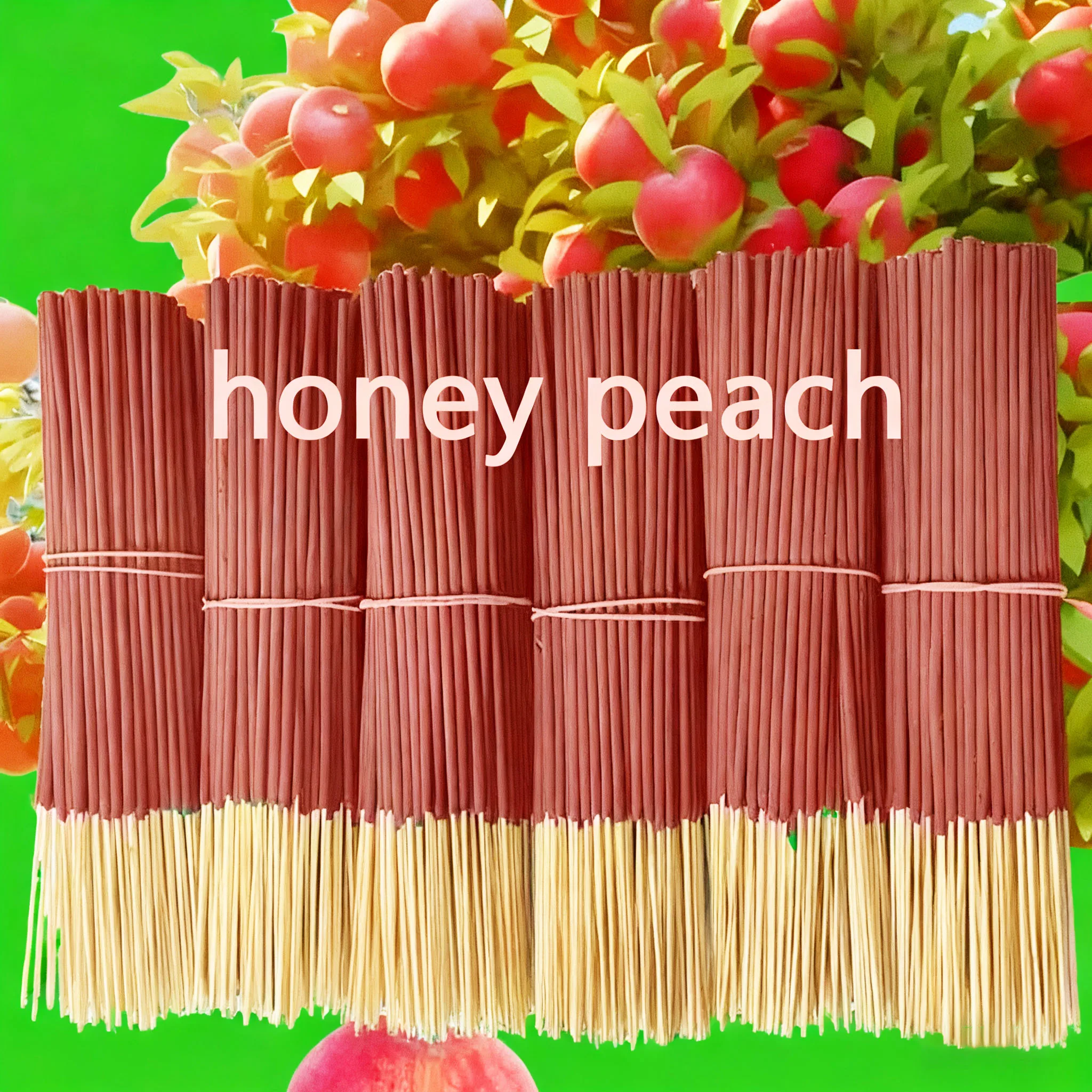 Romantic Peach Aromatherapy Stick - Premium Bamboo Natural Wood and Recycled Bamboo, Ideal for Yoga, Meditation, Home and Office Air Purification, Relaxation, and Eliminating Negative Energy - Perfect for June Festival, Eid, Valentine's Day, Thanksgiving, Graduation Gifts, Soothing Fragrance, Eco-Friendly Materials, Suitable for Yoga Enthusiasts, Meditation Aids, Calming Aroma, Meditation Practitioners