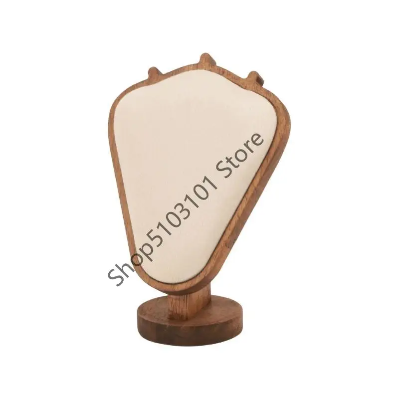 

X6HE Sophisticated Sturdy Lint Jewelry Display Bust Small Necklace Display Stand with Adjustable Hook for Merchandising