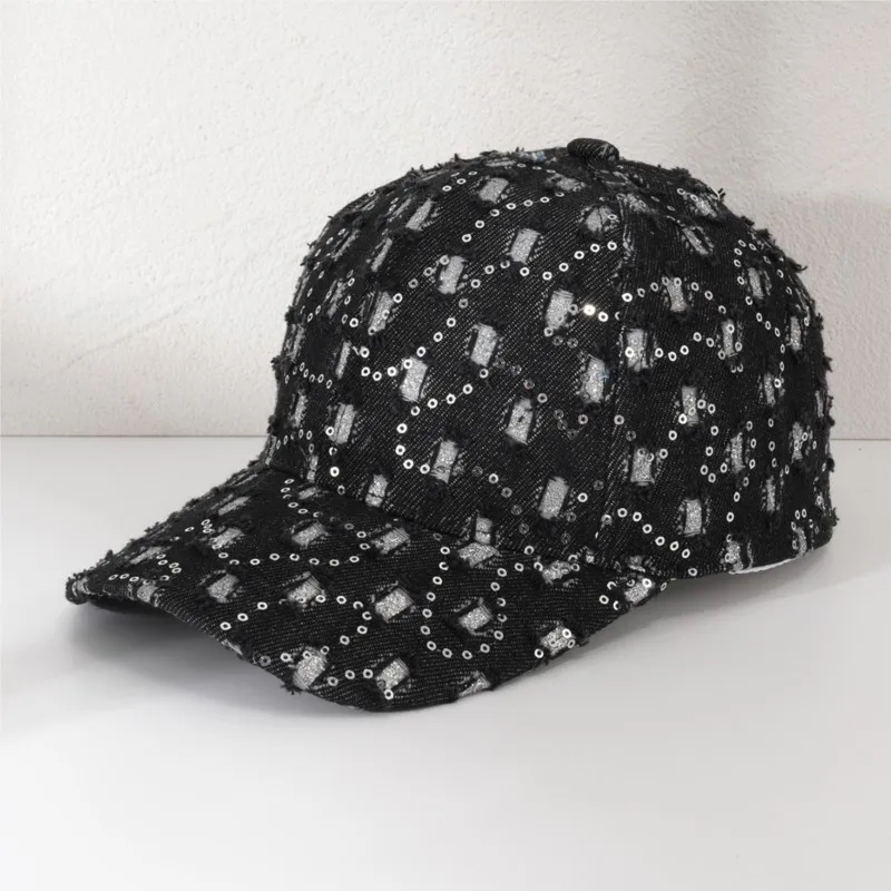 Men's and women's casual baseball perforated sequined outdoor