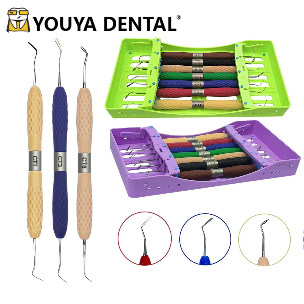 Dental Resin Filler Aesthetic Restoration Autoclavable Double-Head Filling Spatula Dental Resin Spatulas Composite Instrument 