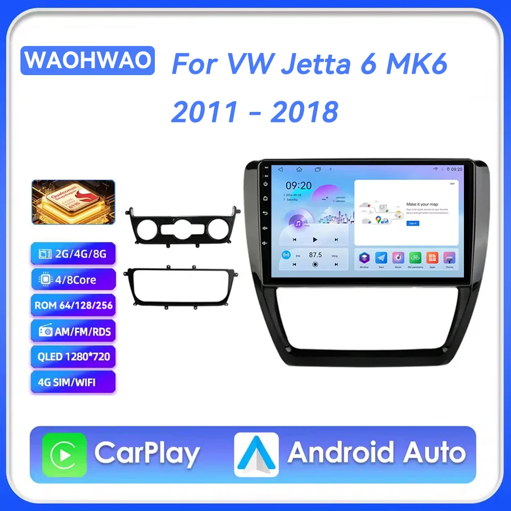 

Android 15 Car Radio For VW Volkswagen Jetta 6 MK6 2011 - 2018 Multimedia Video Player GPS Navigation Stereo CarPlay Auto DSP