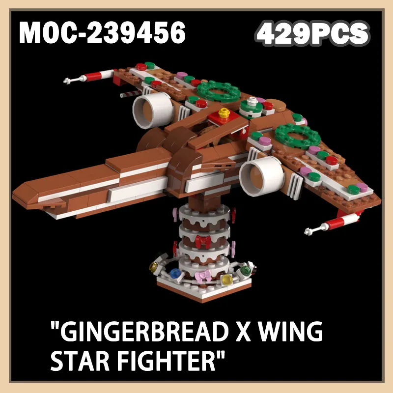 

MOC-237941 Gingerbread Building Block Space War Movie Series Building Blocks Creative Gift Klocki Gingerbread Space Fighter 429P