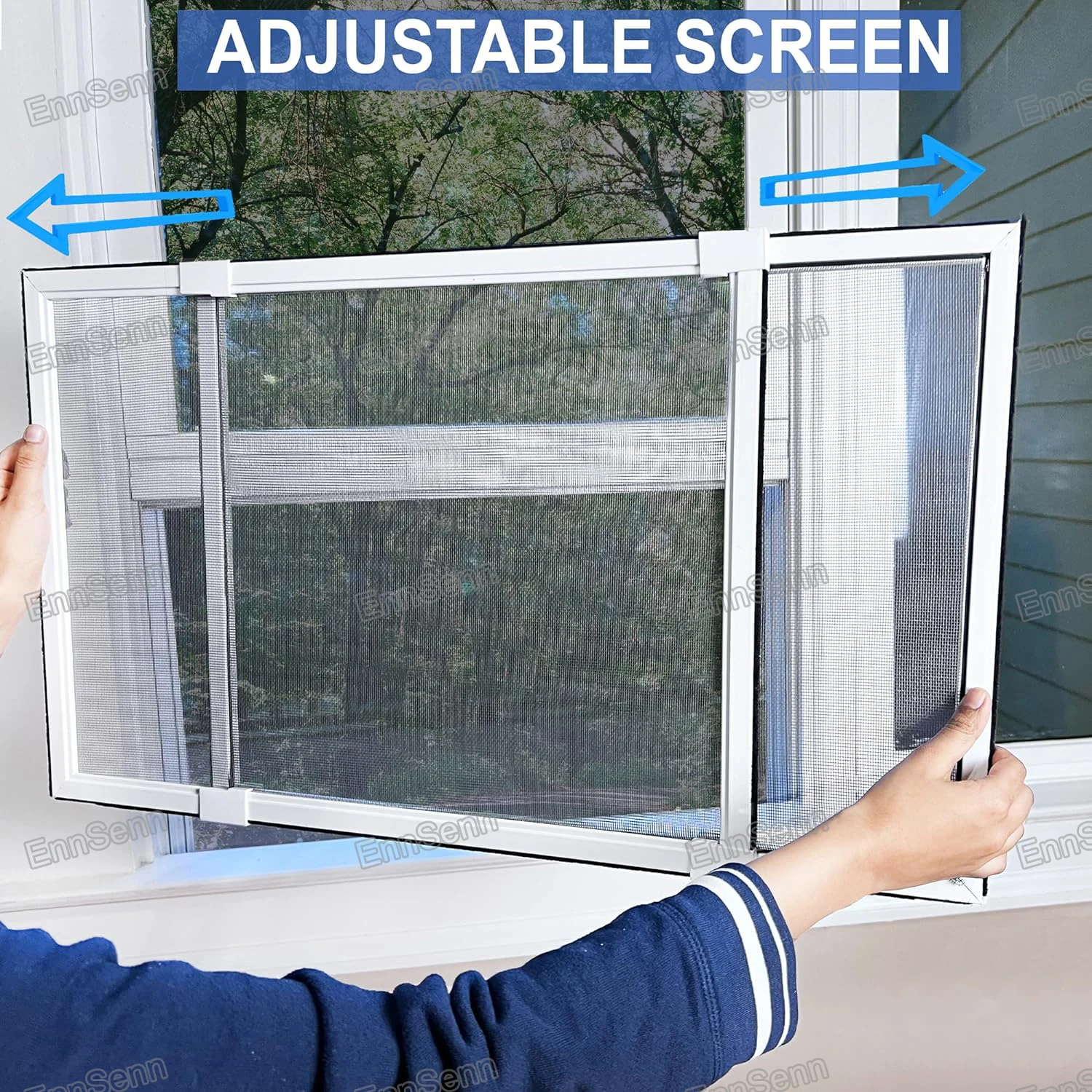 Expandable Window Screen, 2 Way Adjustable, Perfect Replacement Screen for Windows, Door