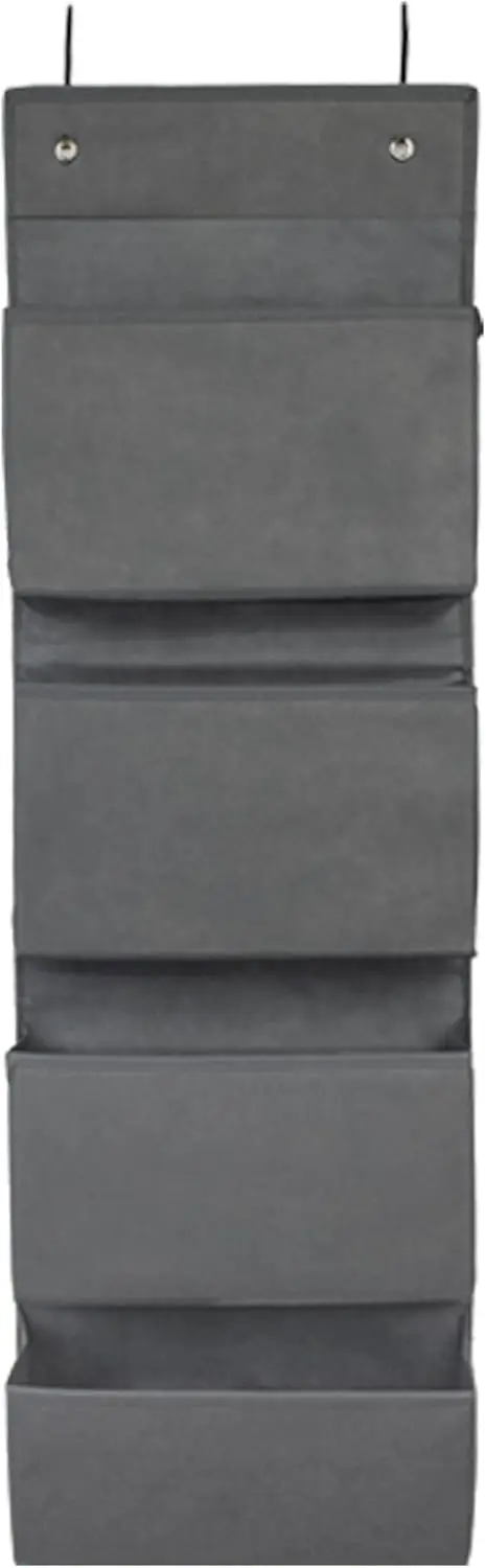 

Over the Door Hanging Organizer Closet Storage Bins Grey