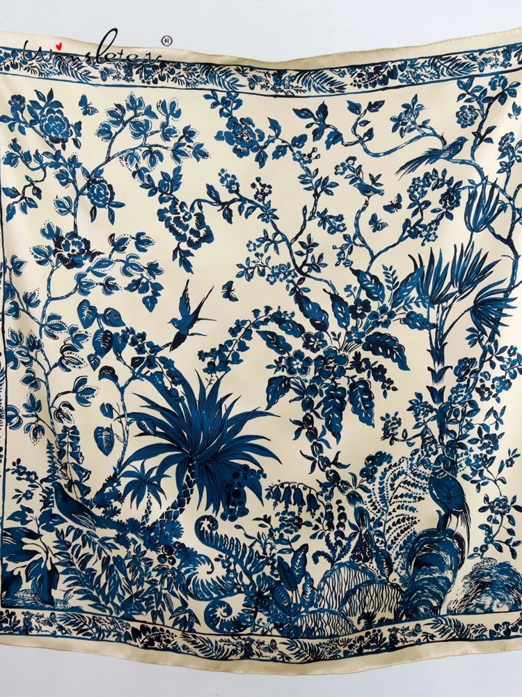 

Winsleter-Женский элегантный шарф из 100% натурального шелка 14 мм, 88*88 см с принтом, французский платок для мамы, новинка весны 2026 A61245CC