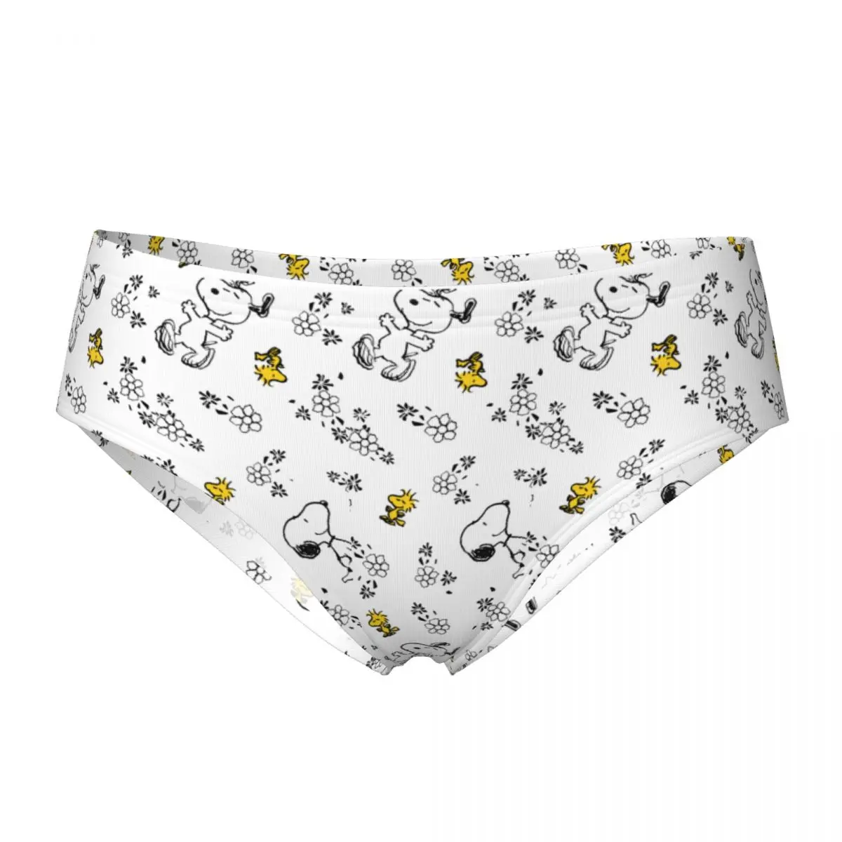 

Women's Snoopys Woodstock Flowers Briefs Sexy Briefs Panties Female Soft Underpants S-4XL