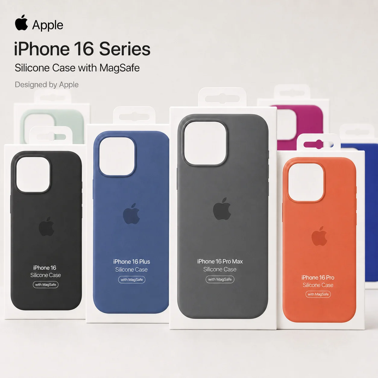 Oficjalne etui Apple Liquid Silicone MagSafe do iPhone 16 Pro, 16 Plus, 16 Pro Max, magnetyczne, kompatybilne z bezprzewodowym ładowaniem, odporne na wstrząsy. — 2